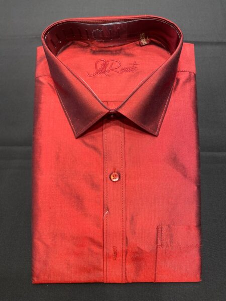 Maroon Silk Shirt